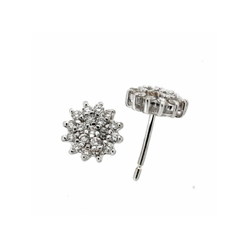 Pendientes diamantes oro blanco 18K [82-1430-P]