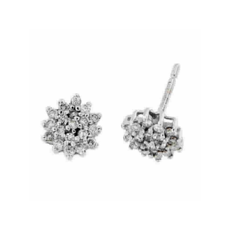 Pendientes diamantes oro blanco 18K [82-20442-P]
