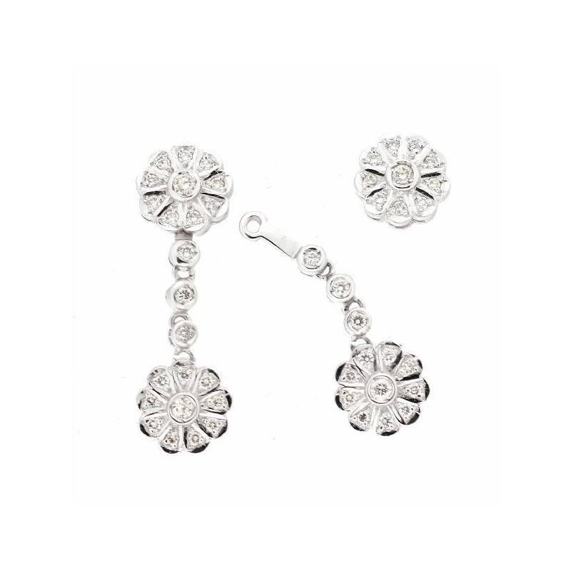 Pendientes diamantes oro 18k [82-20657-p]