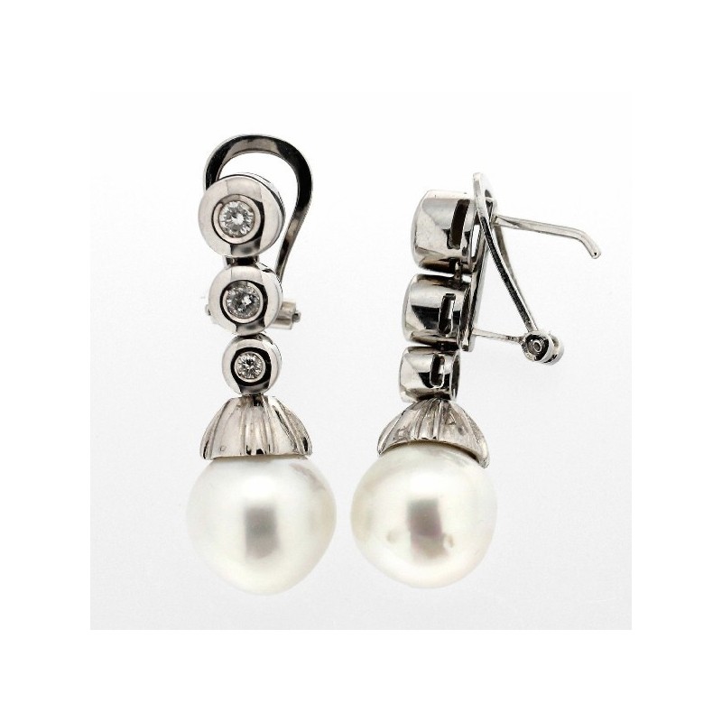 Pendientes australiana diamantes oro 18k [82-3268-p]