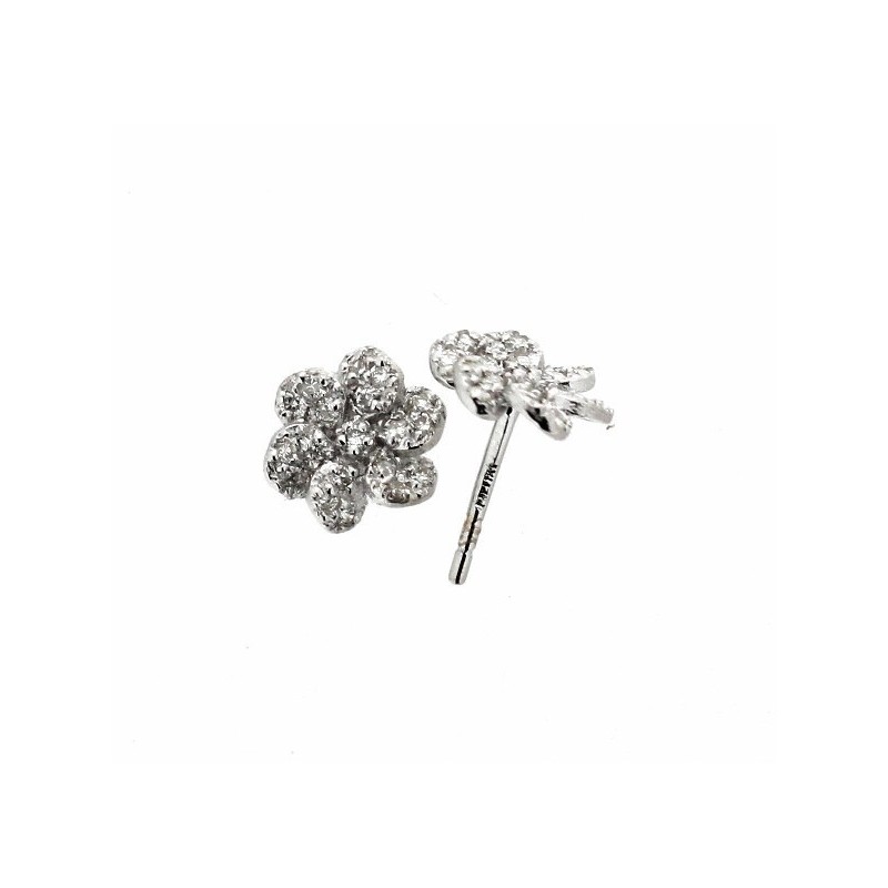 Pendientes diamantes oro blanco 18K [82-41271-P]