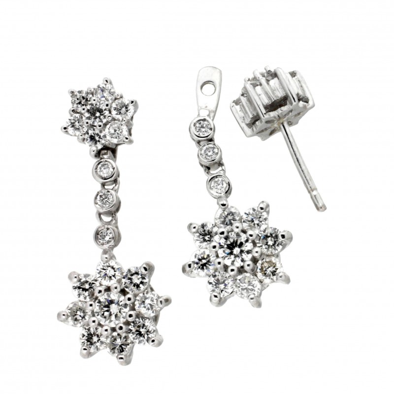 Pendientes diamantes desmontable oro 18k [82-60298-p]