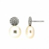 Pendientes perla oro blanco 18K [82-60582P-1-P]