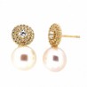 Pendientes perla oro amarillo 18K [82-60606P-P]