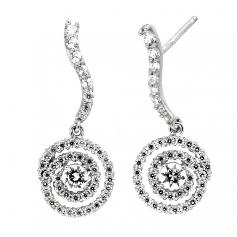 Pendientes oro blanco oro 18k [82-60634-1-p]