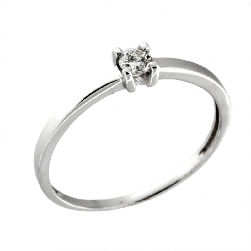 Solitario diamantes oro blanco, oro 18k [ 82-60813-s ]