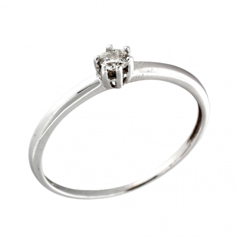 Solitario diamantes oro blanco, oro 18k [ 82-60818-s ]
