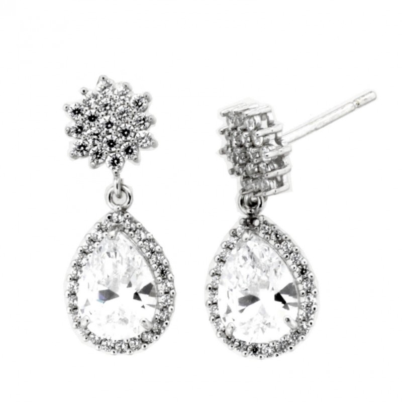 Pendientes oro blanco oro 18k [82-60829-1-p]