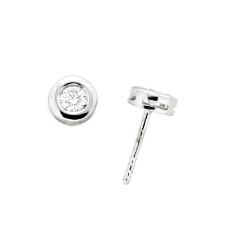 Pendientes diamantes oro blanco 18K [82-60847-P]