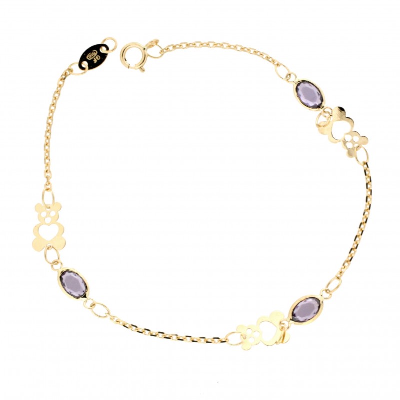 Pulsera piedra color oro 18k [82-60901-1]