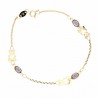 Pulsera piedra color oro 18k [82-60901-1]