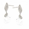 Pendientes oro blanco 18K [82-61002-1-P]