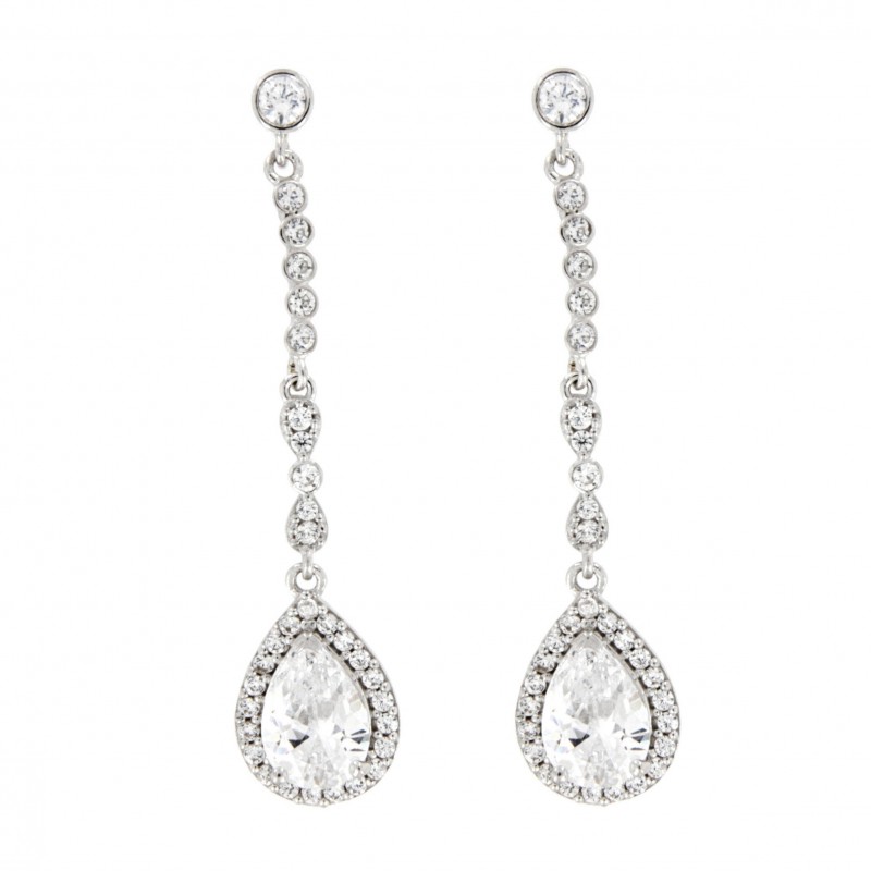 Pendientes oro blanco oro 18k [82-61066-1-p]