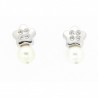 Pendientes perla oro blanco