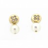 Pendientes perla oro amarillo 18K [8-2630-P]
