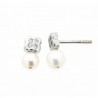 Pendientes perla oro blanco