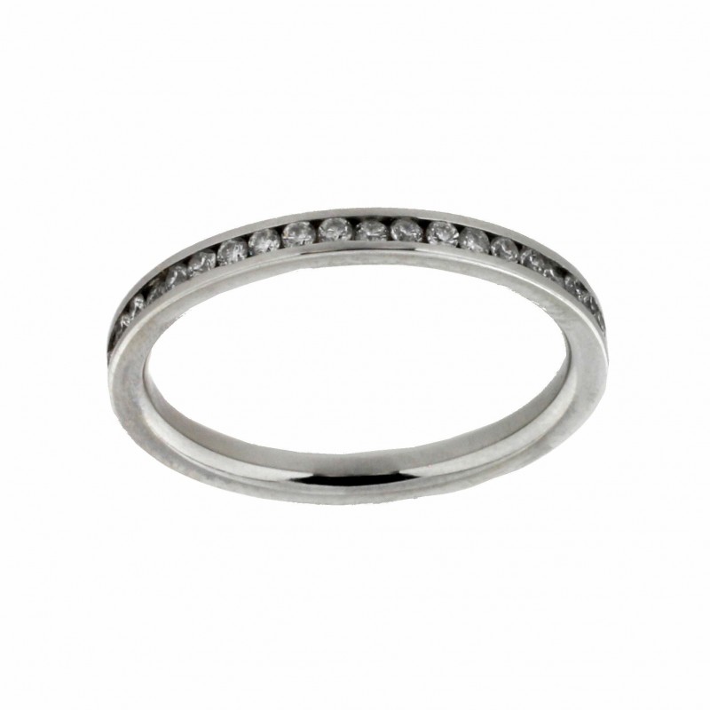 Alianza platino diamantes oro blanco