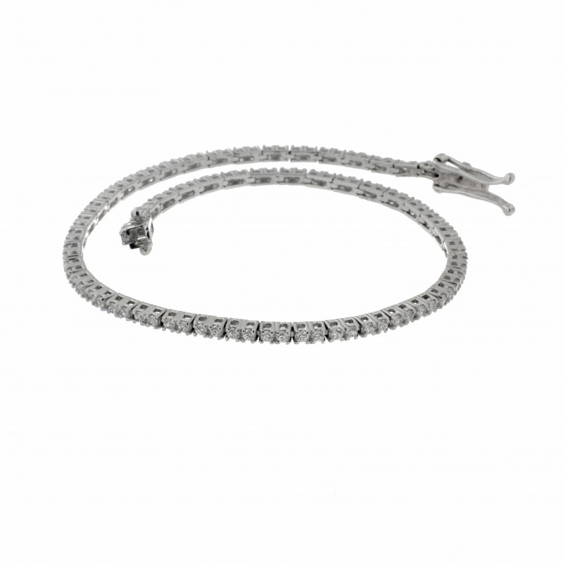 Pulsera riviere diamantes oro 18k [82-pu-201]