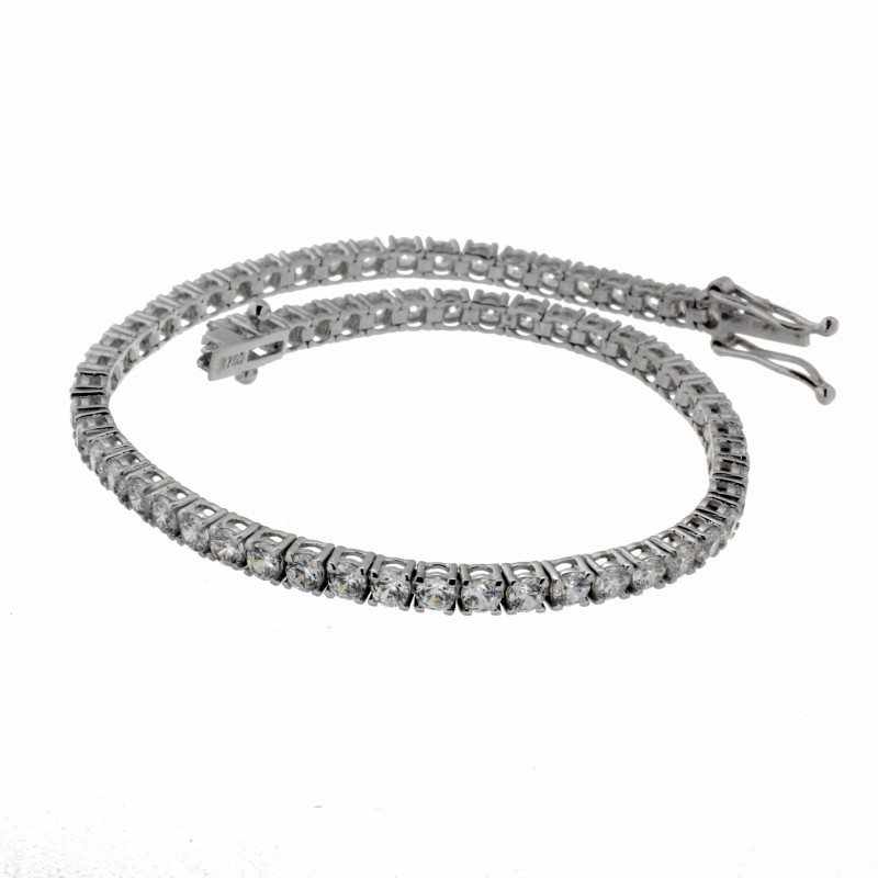 Pulsera riviere diamantes oro 18k [82-pu-203]