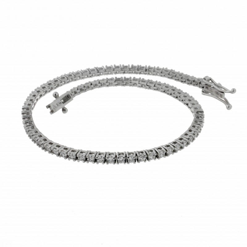 Pulsera riviere diamantes oro 18k [82-pu-205]