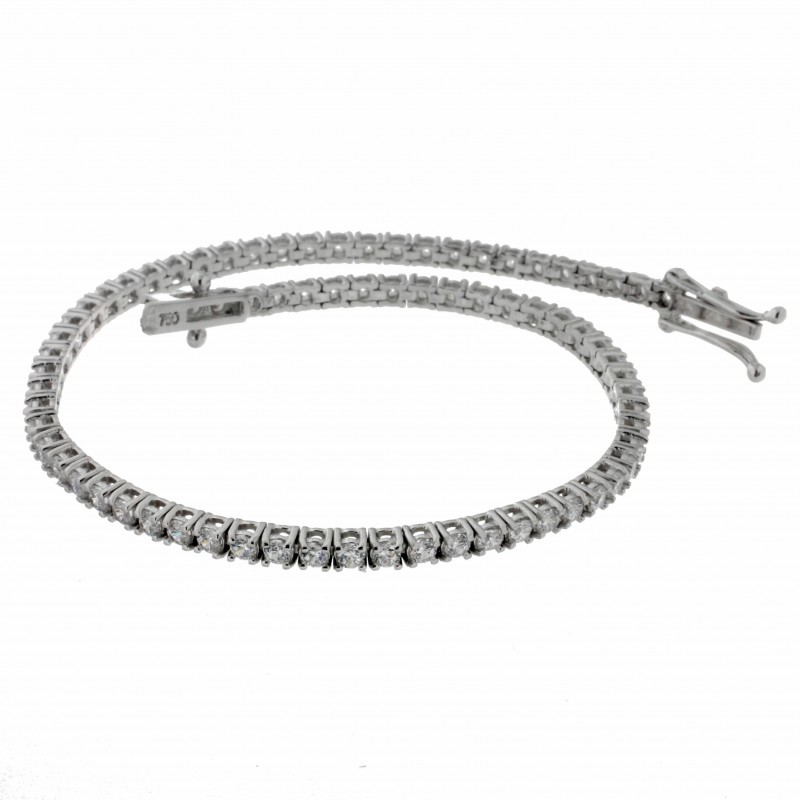 Pulsera riviere diamantes oro 18k [82-pu-206]