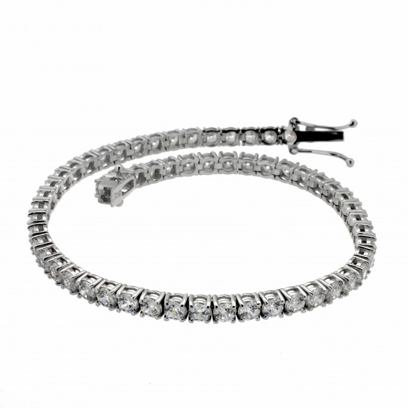 Pulsera riviere diamantes oro 18k [82-pu-217]