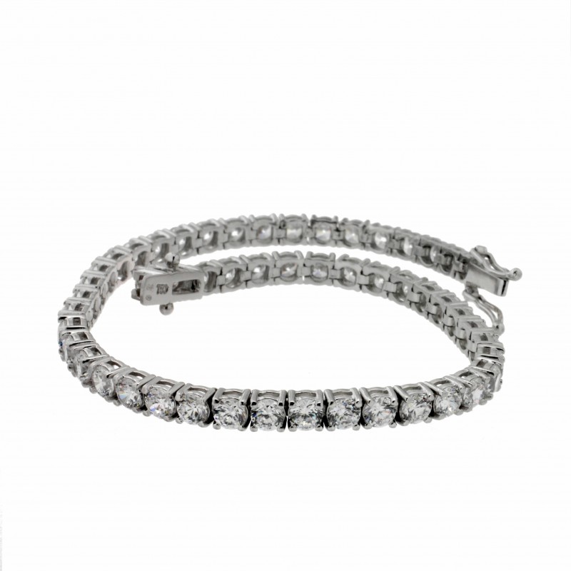 Pulsera riviere diamantes oro 18k [82-pu-218]
