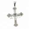 Cruz asturias diamantes oro blanco oro de 18k garantizado [8-3143]