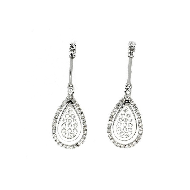 Pendientes diamantes oro 18k [83-32453-p]