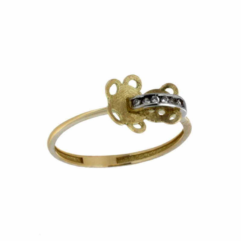 Sortija comunion oro bicolor