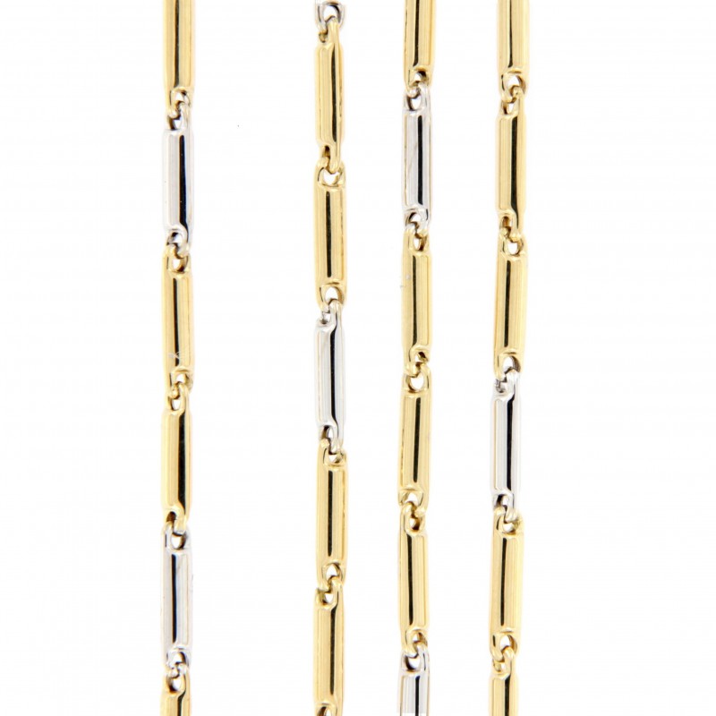 Cadena bicolor oro 18k [15-bz-21-50 ]