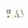 Pendientes perla oro blanco 18K [85-5135-8B-P]