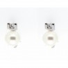 Pendientes perla oro blanco 18K [85-5223-1-P]