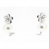 Pendientes perla oro blanco 18K [85-5342-1-P]