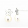 Pendientes perla oro blanco 18K [85-5358-MS-1-P]