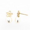 Pendientes perla comunion Oro 18k [85-5358-MS-P]