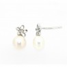 Pendientes perla oro blanco 18K [85-5375-1-P]