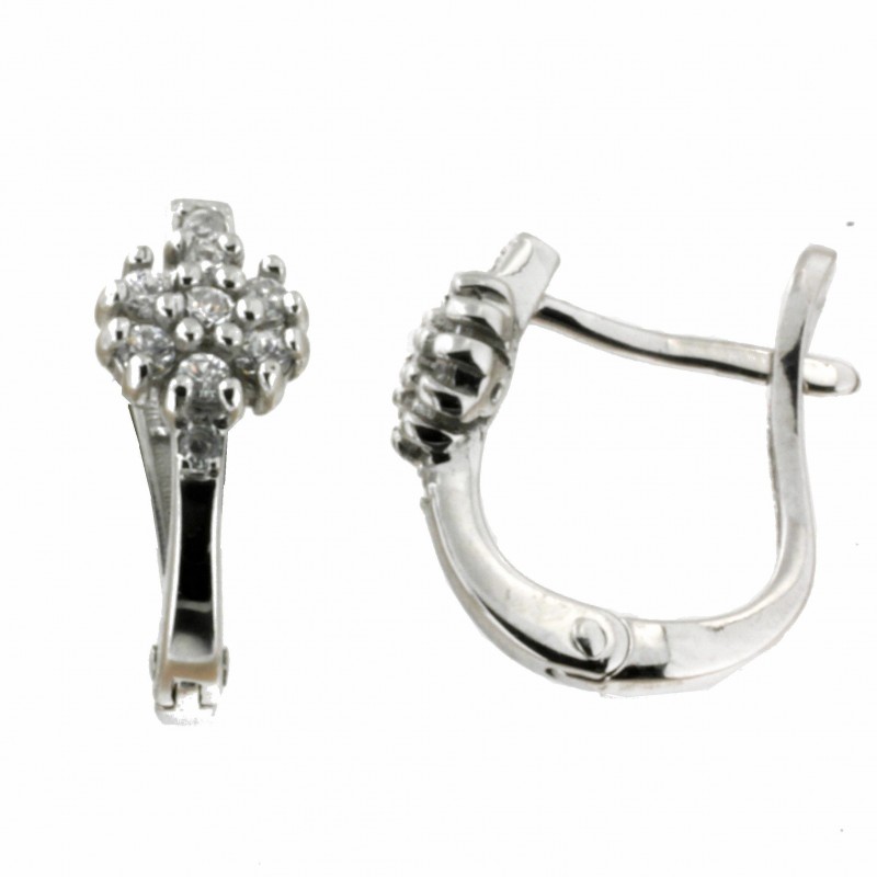 Pendientes comunion oro blanco Oro 18k [86-1040-1-P]