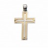 Cruz plata oro oro de 18k garantizado [86-1357]
