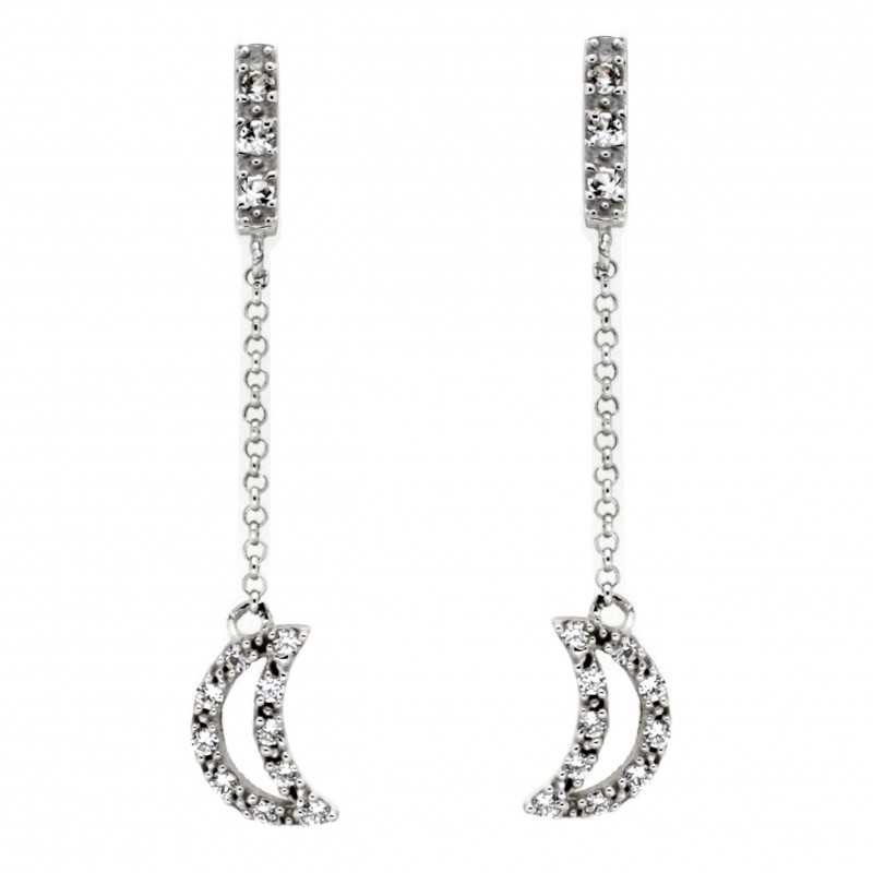 Pendientes oro blanco oro 18k [86-2744-1-p]