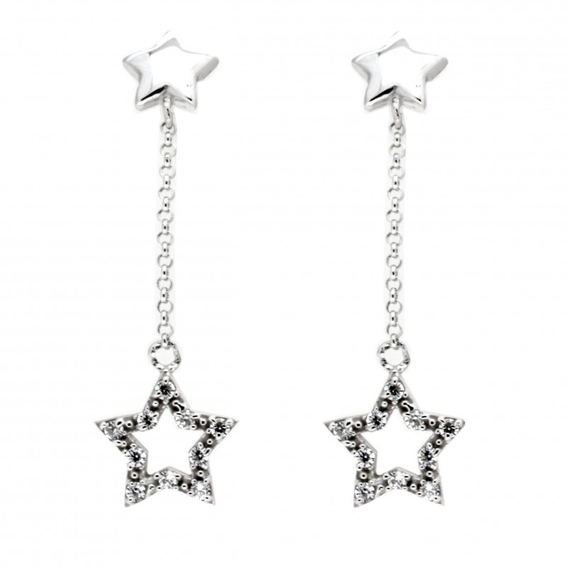 Pendientes oro blanco oro 18k [86-2746-1-p]