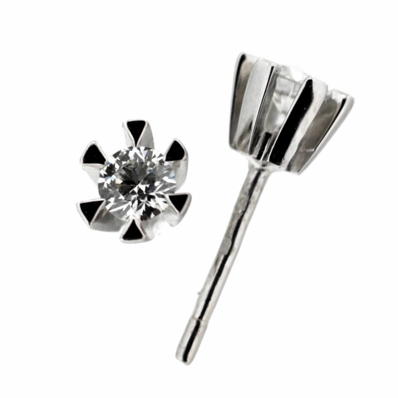 Pendientes diamantes oro blanco 18K [86-8668-1-P]