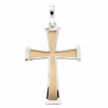 Cruz bicolor oro de 18k garantizado [86-9426]
