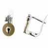 Pendientes comunion bicolor Oro 18k [86-9644-P]