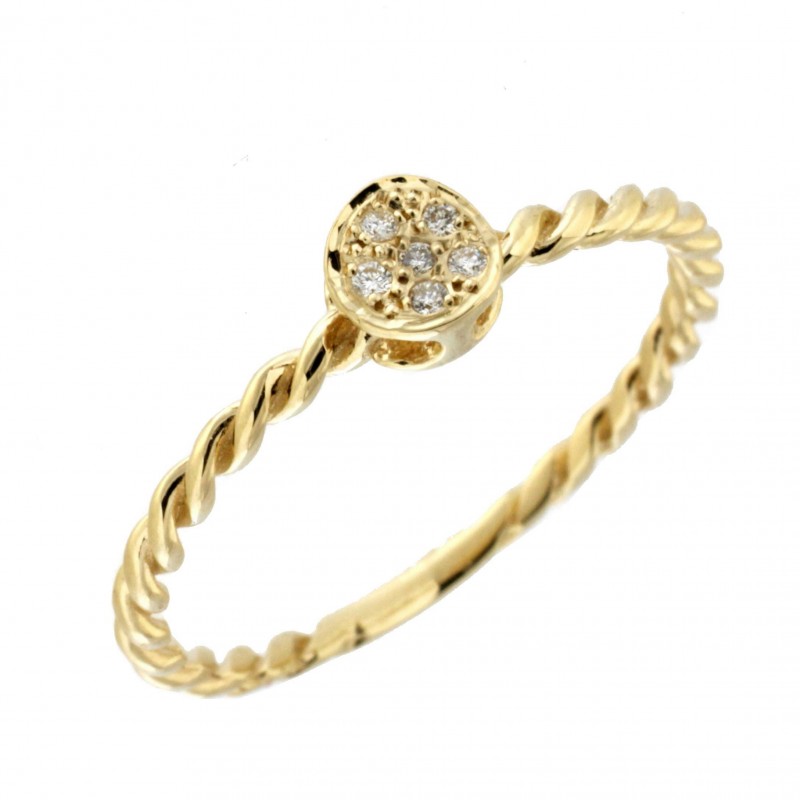 Solitario diamantes, oro 18k [ 87-111342-a-s ]