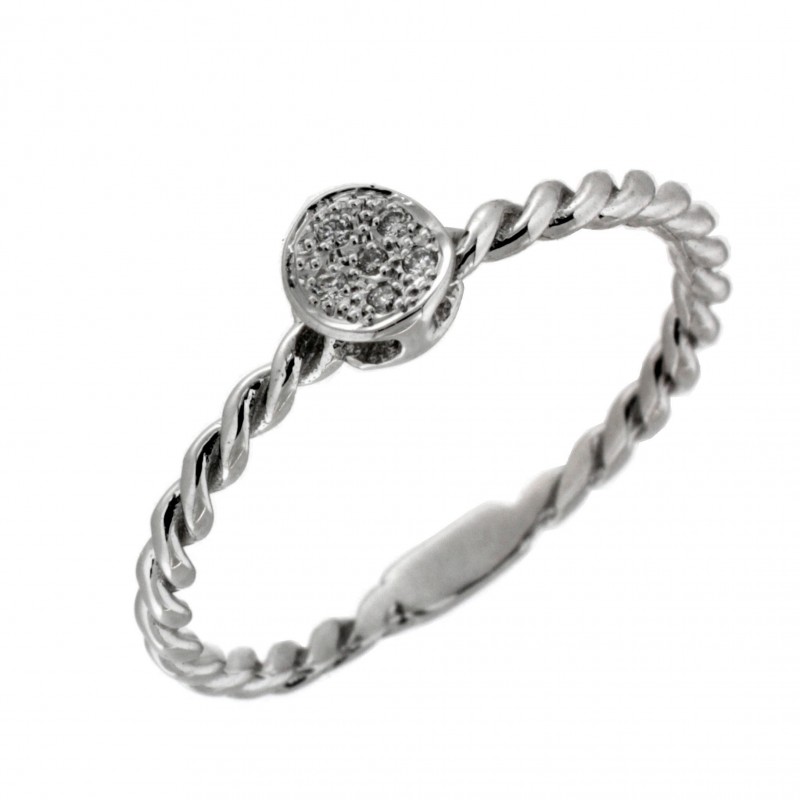 Solitario diamantes oro blanco, oro 18k [ 87-111342-s ]