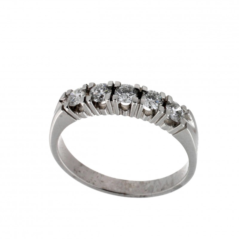 Media alianza diamantes oro blanco