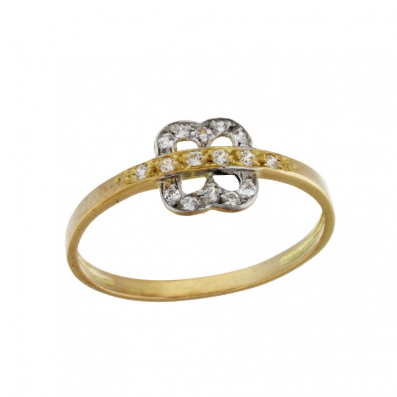 Sortija comunion oro bicolor