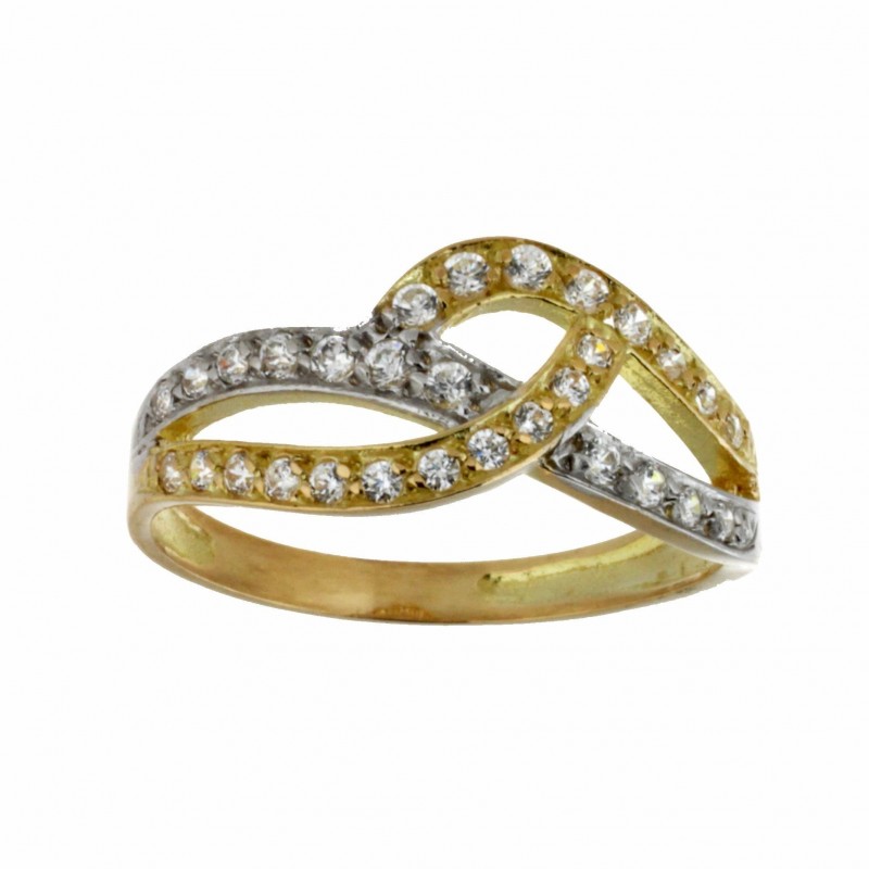 Anillo sortija oro bicolor 18k [90-7051-s ]
