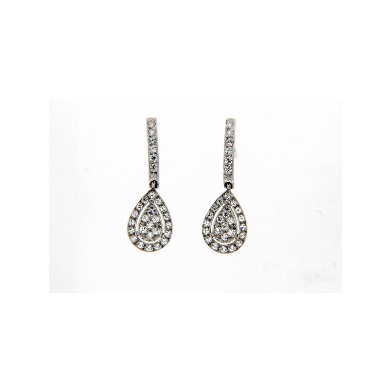 Pendientes oro blanco oro 18k [90-7074-p]